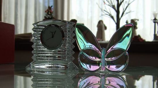 Baccarat バカラ 置き時計 ハート型(バカラへ名入れ|時計 Baccarat バカラ 置き時計 ハート型(バカラへ名入れ|時計