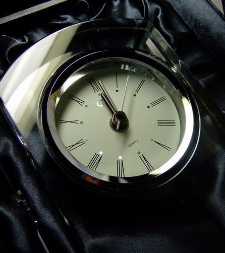 名入れ刻印時計【クリスタル記念品】ナルミ｜セレナペンドラムクロック